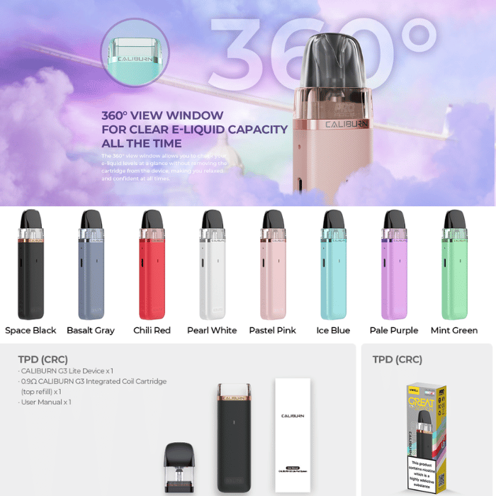 Uwell Caliburn G3 Lite Pod Kit £6