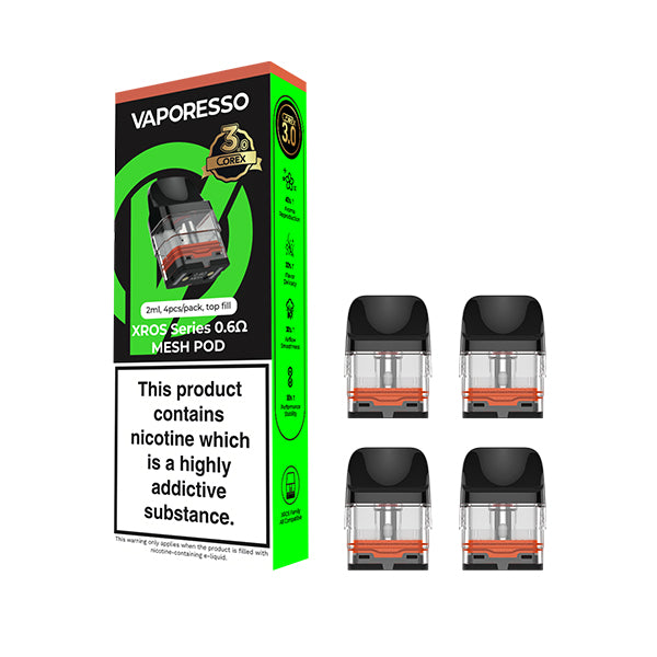 Vaporesso XROS 2.0/3.0 COREX Pods (4 pack) £8