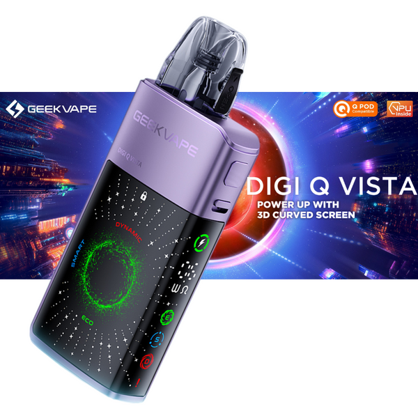 Geekvape Digi-q Vista 35w Pod System Geek Vape Digi Q Vista Pod Kit Compact, Stylish, Easy to Use Geekvape Digi Q VistaKit | 1600mAh | 30W | 18 Avalanche Vapes Geekvape Digi-q Vista 35w Pod System Geek Vape Digi Q Vista Pod Kit Compact, Stylish, Easy to Use Geekvape Digi Q VistaKit | 1600mAh | 30W | 18 Avalanche Vapes