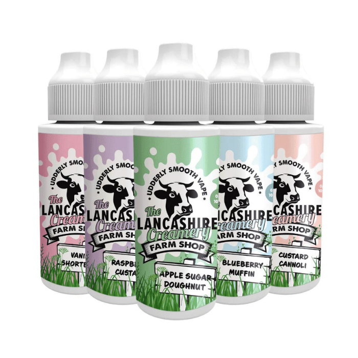 Lancashire Creamery Farm Shop 100ml + 2Nics £10