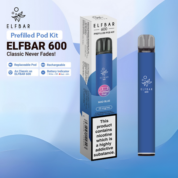 elfbar 600 mad blue Elf Bar 600 Einweg Vape