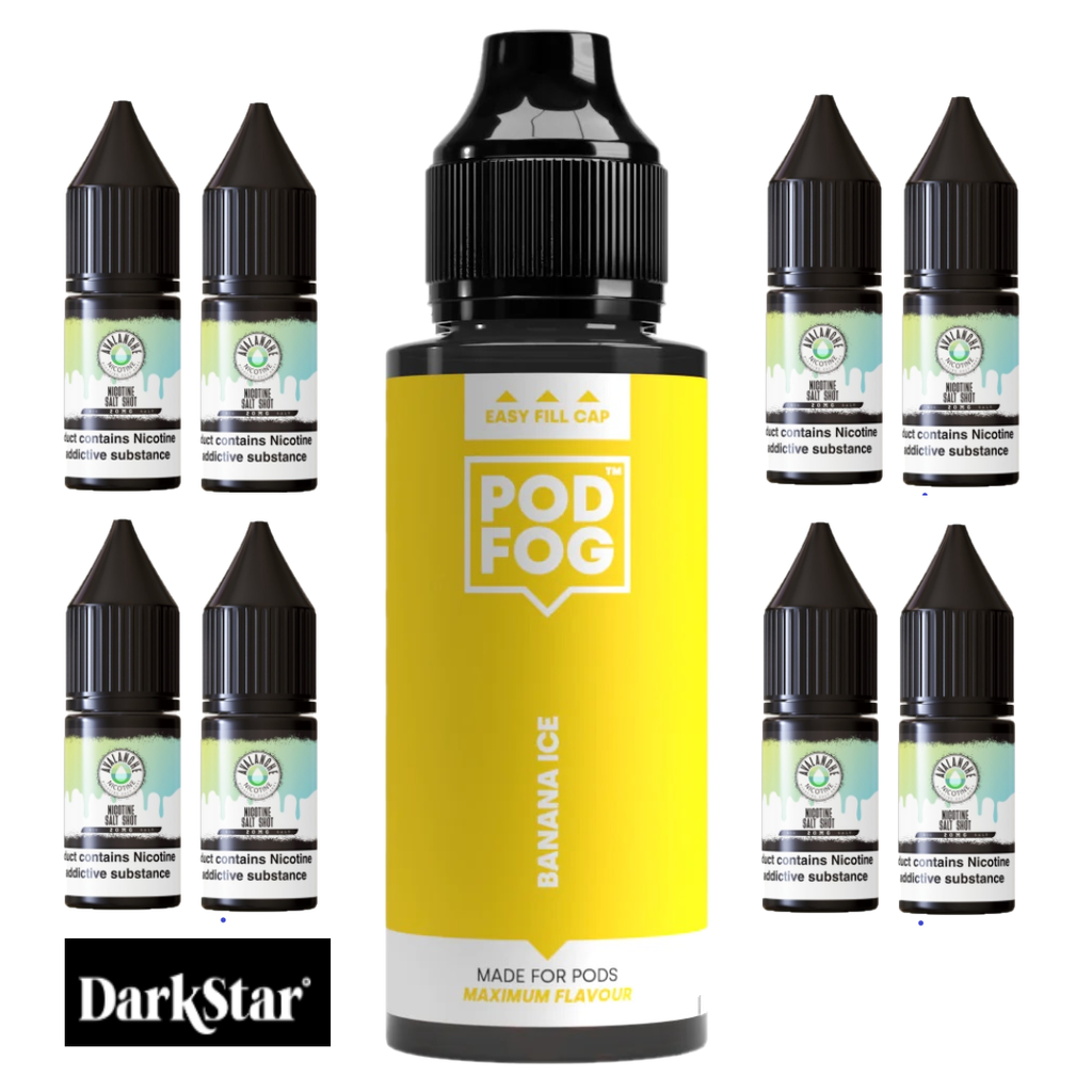 Pod Fog Longfill + 8 Salt Shots, 120ml (£8)