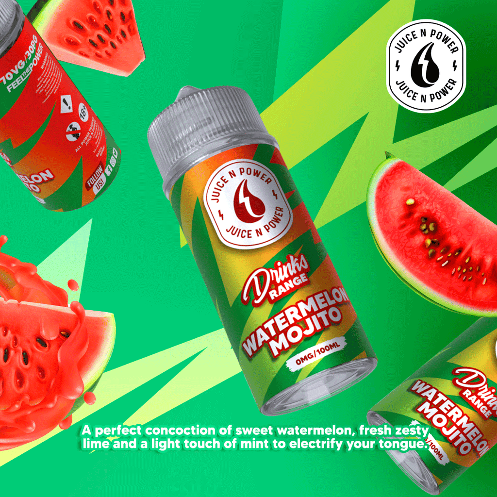 Juice N Power Fruits range 100ml + 2 Nics