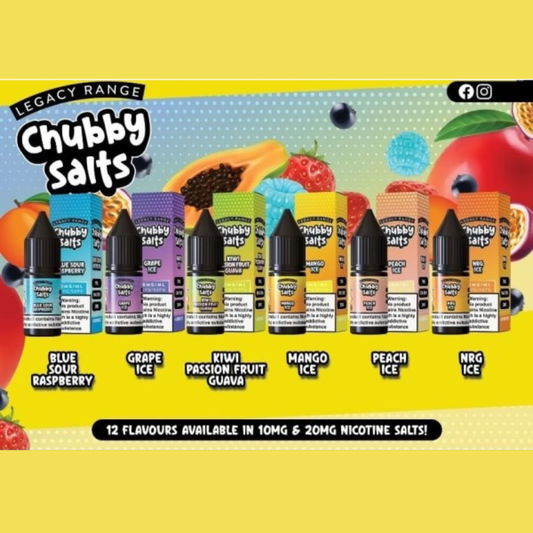 Chubby Nic Salt | £2 - Avalanche Vapes Blue Sour Raspberry10mg