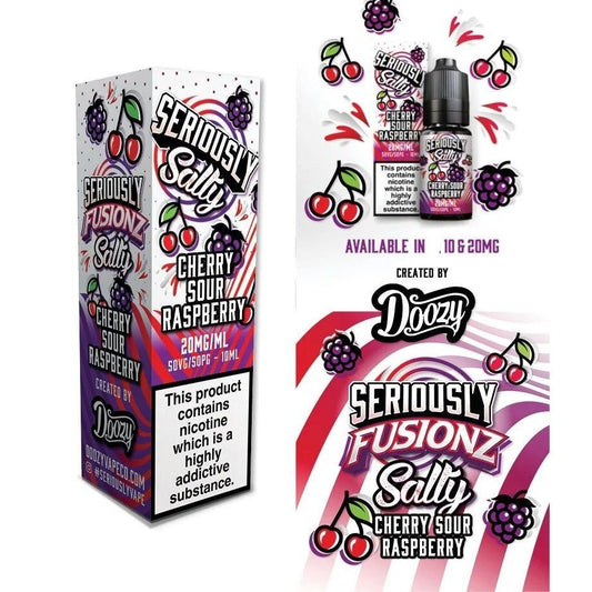 Doozy Fusionz Nic Salt | £1 - Avalanche Vapes Cherry Sour Raspberry10mg
