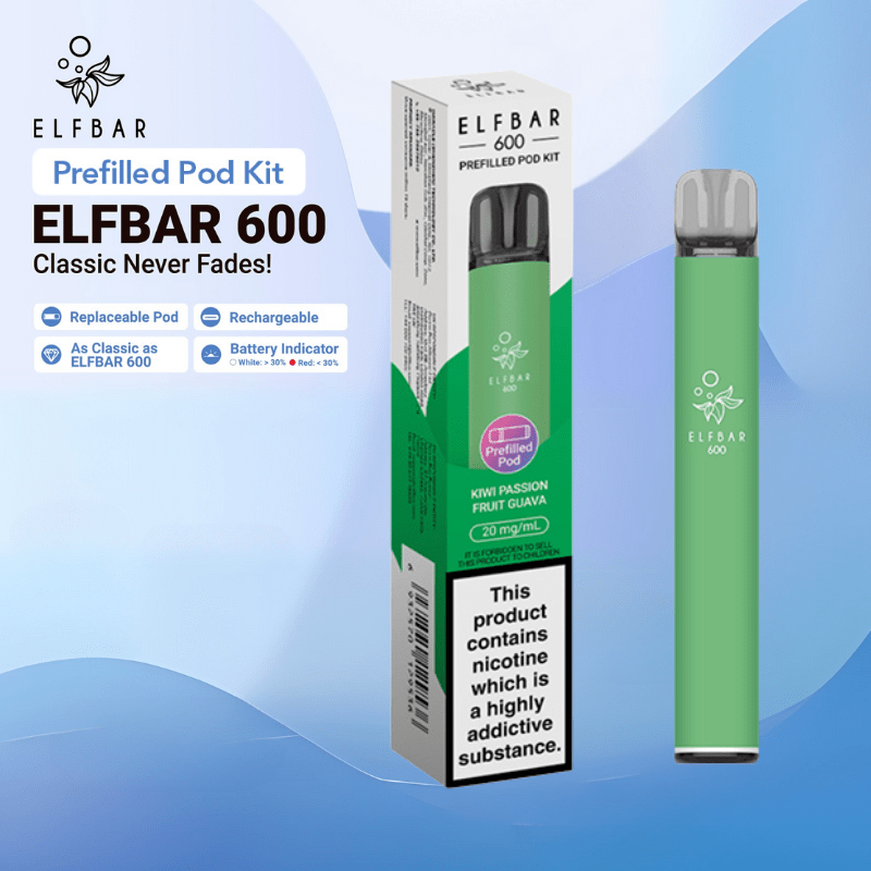 elfbar 600 alternative Prefilled Kit | 600 puffs vape-pens elfbar vape nachfüllbar Sorte:Apple Peach 25 Sorten. 0% Langeweile.