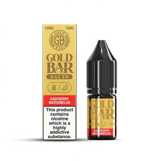 Gold Bar Nic Salt | £1 - Avalanche Vapes Raspberry Watermelon10mg