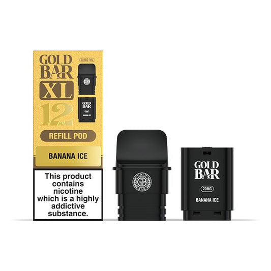 Gold Bar XL Prefilled Pods | £6 - Avalanche Vapes Banana IcePODS
