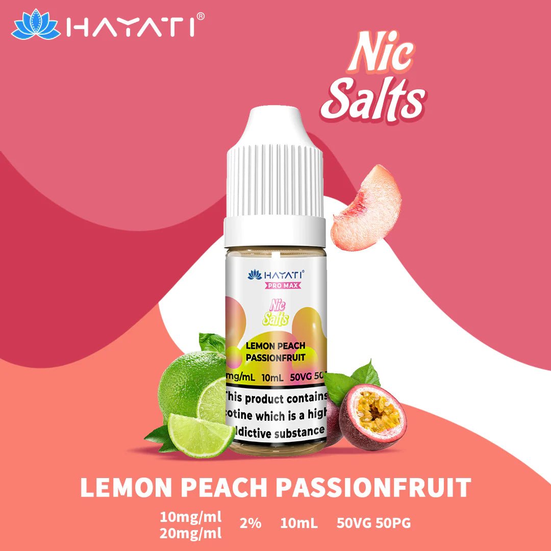 Hayati Pro Max Nic Salt | £1.79 - Avalanche Vapes Lemon Peach Passionfruit20mg