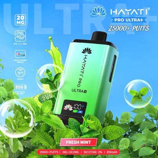 Hayati Pro Ultra+ Prefilled Kit | £9 - Avalanche Vapes Fresh MintKIT