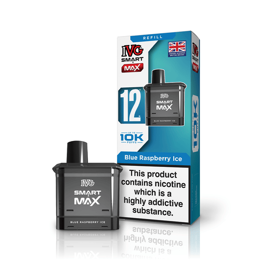 IVG Smart Max 10K Prefilled Pods 10mg | £5 - Avalanche Vapes Blue Raspberry IcePOD 10mg
