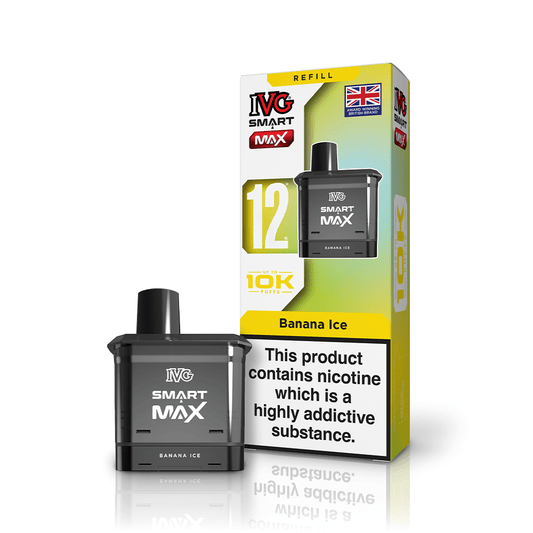 IVG Smart Max 10K Prefilled Pods 20mg | £5 - Avalanche Vapes Banana IcePOD 20mg
