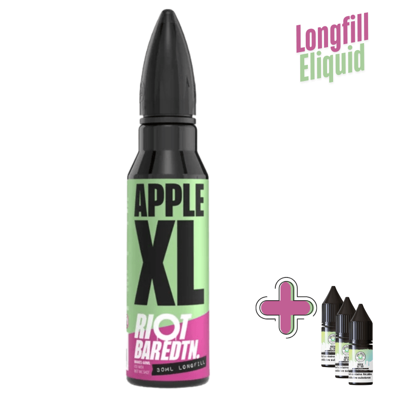 Riot Squad BAR EDTN Longfill + 3 Nic Salts | £7 - Avalanche Vapes Apple XL/ 9mg (inc 3 Salt shots)