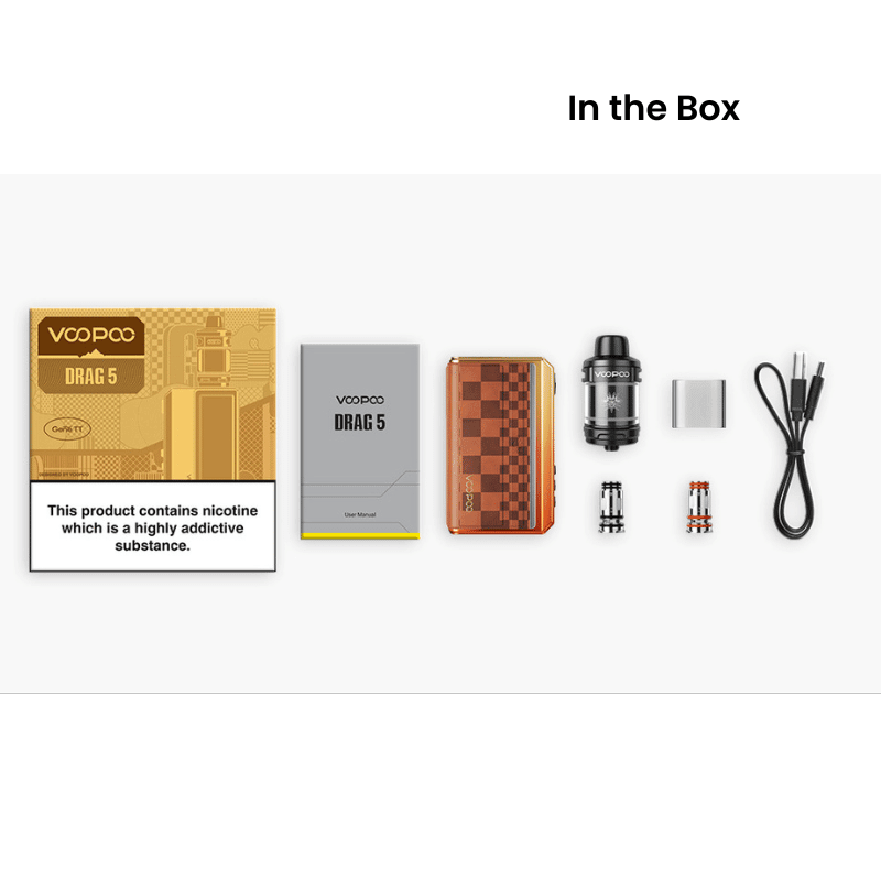Voopoo Drag 5 Vape Kit | £32 - Avalanche Vapes Sunset Orange