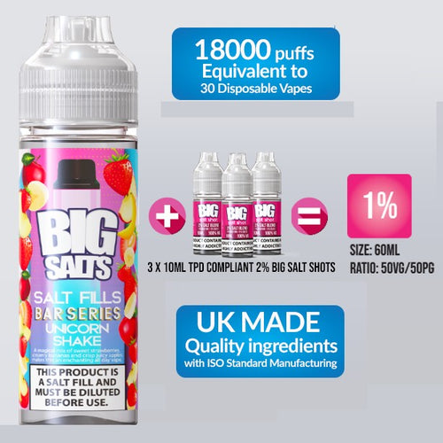 Big Salts 60ml Longfill (9mg) + 3 Salts (£6.50)