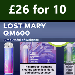 Lost Mary QM600 (£26 for 10)
