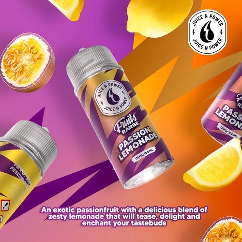 Juice N Power Fruits range 100ml + 2 Nics