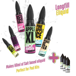 Riot Squad BAR EDTN Longfill  + 3 Salt Shots (£7)