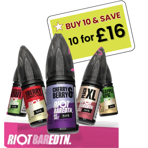 Riot Squad BAR EDTN Salts  10 for £16