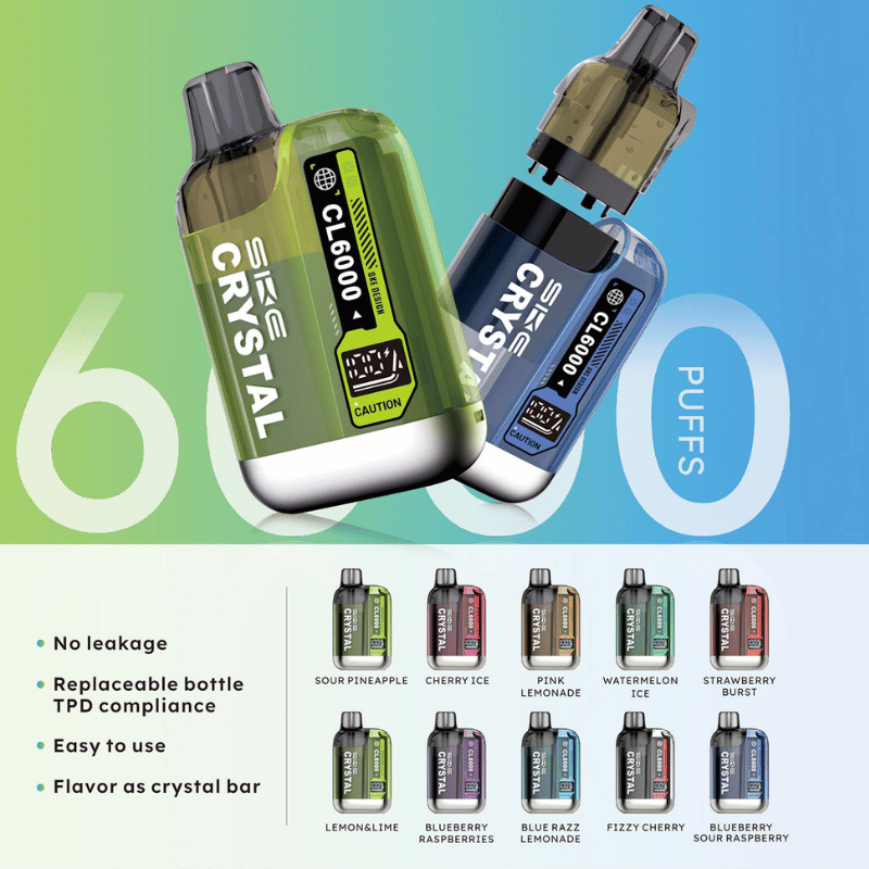 SKE Crystal CL6000 Prefilled Kit | 6000 puffs | 4 Avalanche Vapes SKE Crystal CL6000 Prefilled Kit | 6000 puffs | 4 Avalanche Vapes