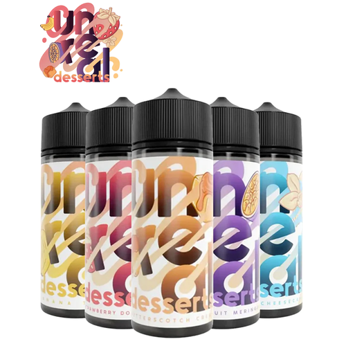 Unreal Desserts 100ml + 2 Nics £10