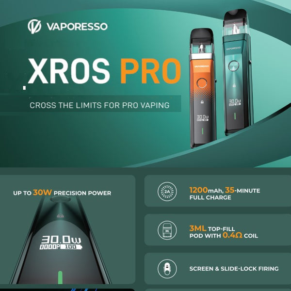 Vaporesso XROS Pro Kit (£22) includes free liquid – Avalanche Vapes
