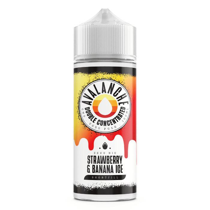 Avalanche 50/50 | 100ml + 2 Nics | £7 - Avalanche Vapes Strawberry & Banana Ice50/50 Shortfill