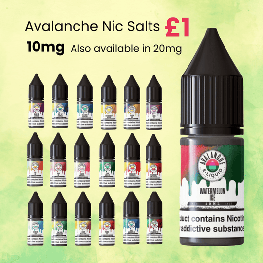 Avalanche Nic Salt | 10mg | £1 - Avalanche Vapes LtdApple Watermelon10mg