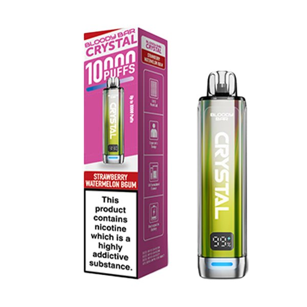 Bloody Bar Crystal 10K Prefilled Kit | £6 - Avalanche Vapes Strawberry Watermelon BubblegumKIT