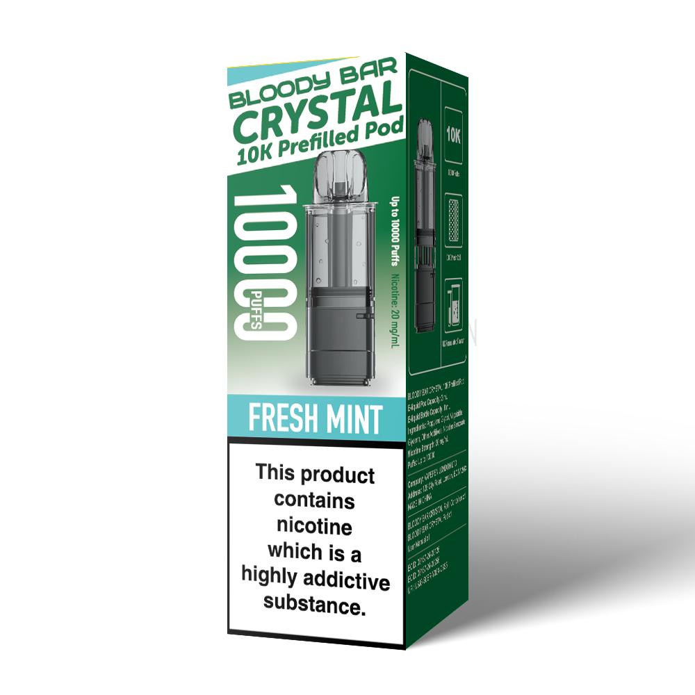 Bloody Bar Crystal 10K Prefilled Pods | £4 - Avalanche Vapes Fresh MintPODS