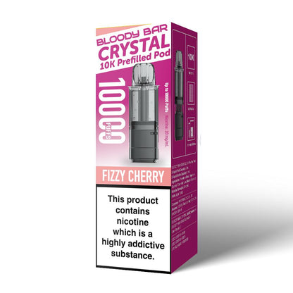 Bloody Bar Crystal 10K Prefilled Pods | £4 - Avalanche Vapes Fizzy CherryPODS