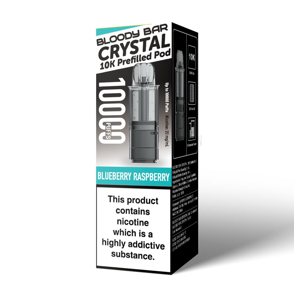 Bloody Bar Crystal 10K Prefilled Pods | £4 - Avalanche Vapes Blueberry RaspberryPODS
