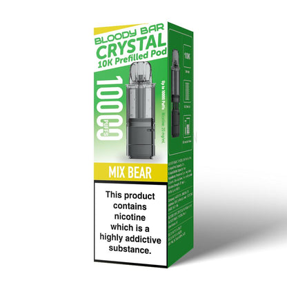 Bloody Bar Crystal 10K Prefilled Pods | £4 - Avalanche Vapes Mix BearPODS