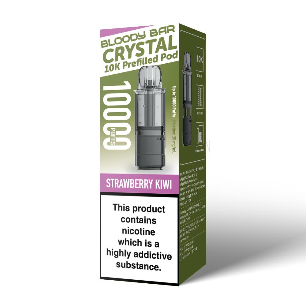 Bloody Bar Crystal 10K Prefilled Pods | £4 - Avalanche Vapes Strawberry KiwiPODS
