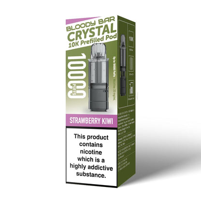 Bloody Bar Crystal 10K Prefilled Pods | £4 - Avalanche Vapes Strawberry KiwiPODS