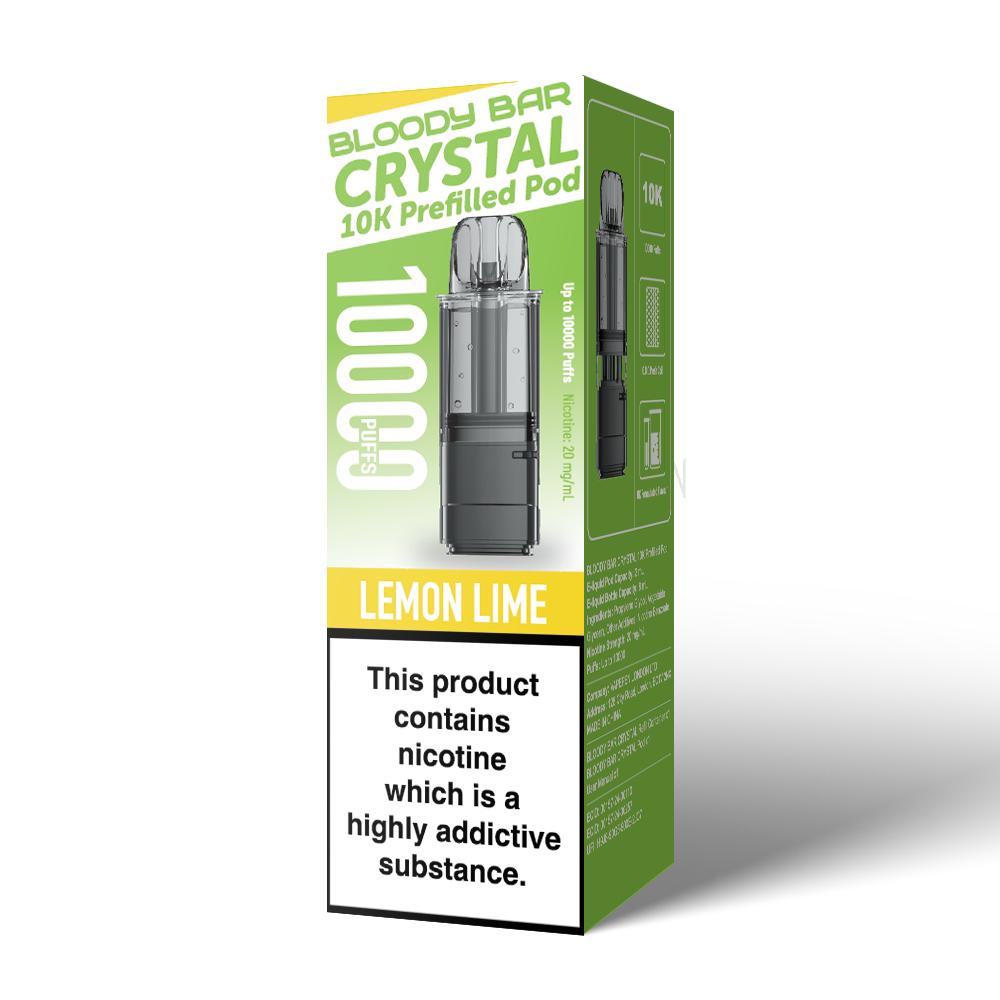 Bloody Bar Crystal 10K Prefilled Pods | £4 - Avalanche Vapes Lemon LimePODS