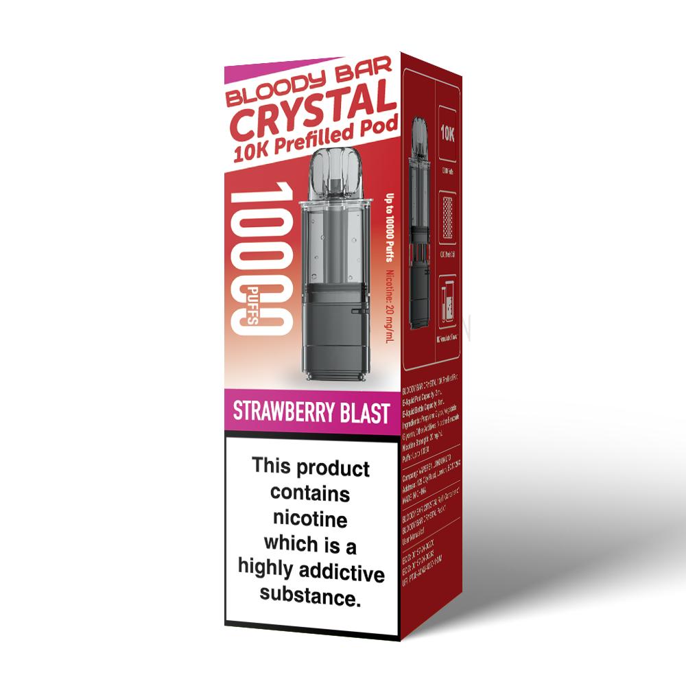 Bloody Bar Crystal 10K Prefilled Pods | £4 - Avalanche Vapes Strawberry BlastPODS