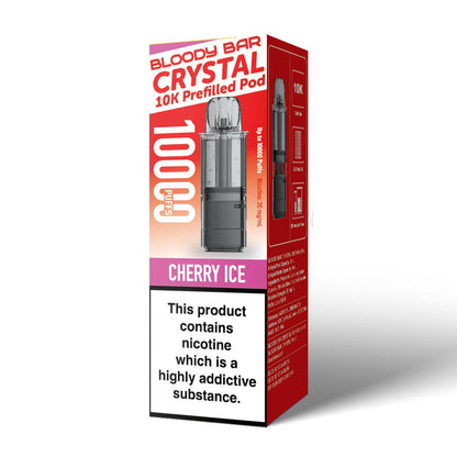 Bloody Bar Crystal 10K Prefilled Pods | £4 - Avalanche Vapes Cherry IcePODS