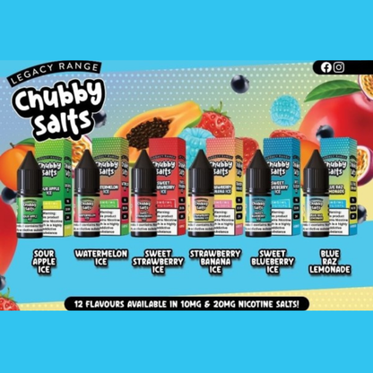 Chubby Nic Salt | £2 - Avalanche Vapes Blue Sour Raspberry10mg