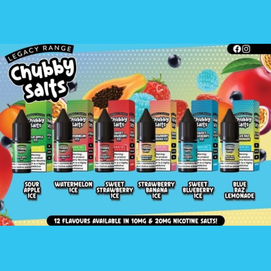 Chubby Nic Salt | £2 - Avalanche Vapes Blue Sour Raspberry10mg