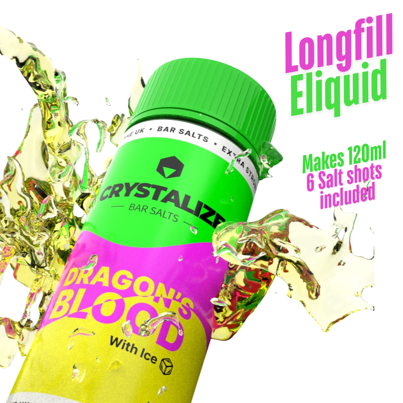 Crystalize Longfill + 6 Nic Salts | £12 - Avalanche Vapes Banana Ice10mg Inc 6 Salt Shots