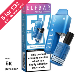 Elfbar AF5000 5k Disposable (5 for £32)