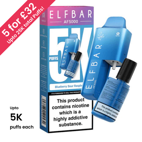 Elfbar AF5000 5k Disposable (5 for £32)