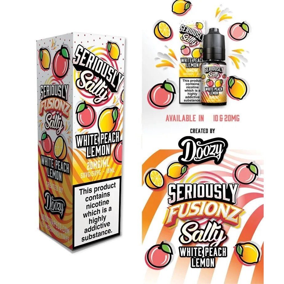 Doozy Fusionz Nic Salt | £1 - Avalanche Vapes White Peach Lemon10mg