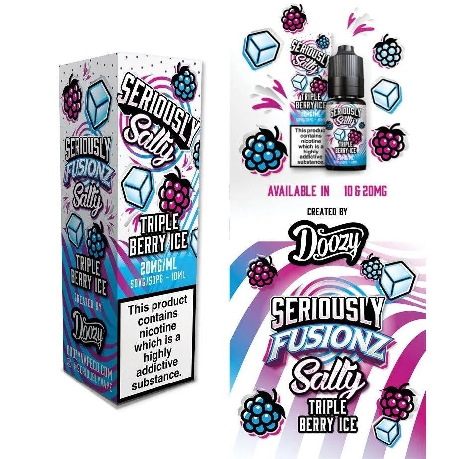 Doozy Fusionz Nic Salt | £1 - Avalanche Vapes Triple Berry Ice10mg