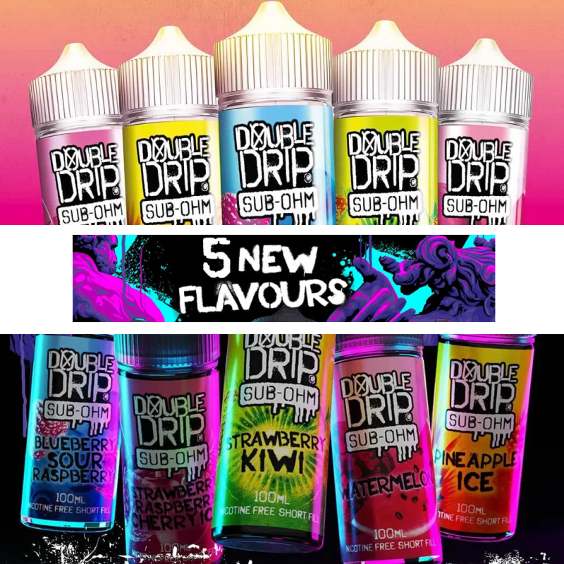 Double Drip 70/30 | 100ml + 2 Nics | £4 - Avalanche Vapes Blueberry Sour Raspberry