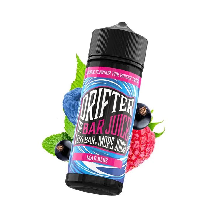 Drifter Bar Juice 100ml + 2 Nics. From £4 - Avalanche Vapes Mad Blue