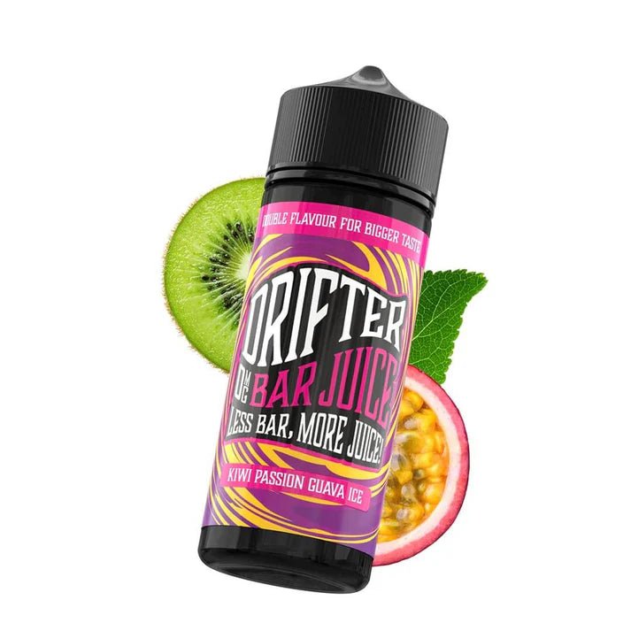 Drifter Bar Juice 100ml + 2 Nics. From £4 - Avalanche Vapes Kiwi Passionfruit Guava Ice