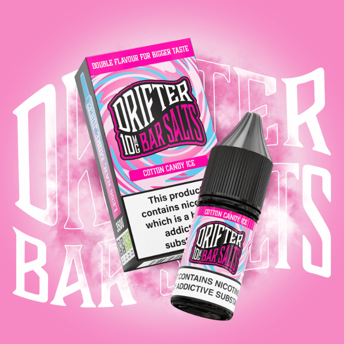 Drifter Bar Nic Salt | £1 - Avalanche Vapes Cotton Candy Ice10mg