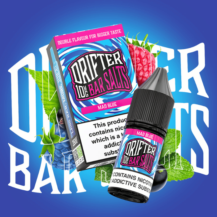 Drifter Bar Nic Salt | £1 - Avalanche Vapes Blueberry Bubblegum10mg